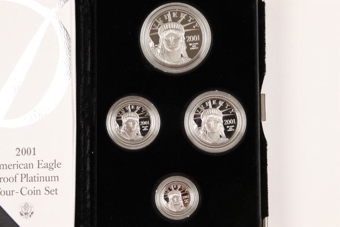 2001 U.S. Mint American Eagle Platinum Bullion Four Coin Proof Set