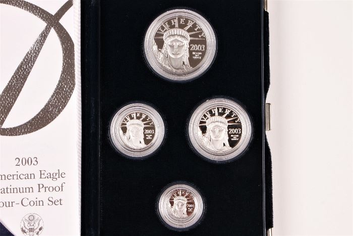 2003 U.S. Mint American Eagle Platinum Bullion Four Coin Proof Set