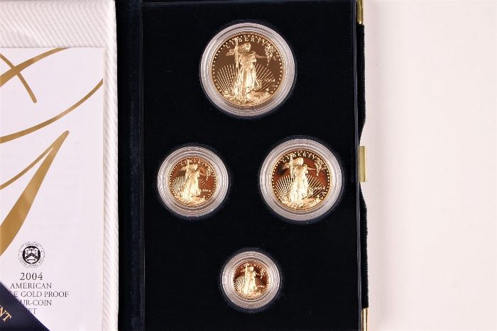 2004 U.S. Mint American Eagle Gold Four Coin Proof Set