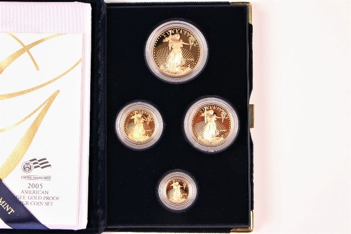 2005 U.S. Mint American Eagle Gold Four Coin Proof Set