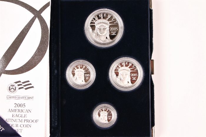 2005 U.S. Mint American Eagle Platinum Bullion Four Coin Proof Set