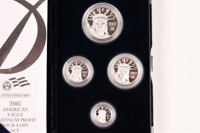 2007 U.S. Mint American Eagle Platinum Bullion Four Coin Proof Set