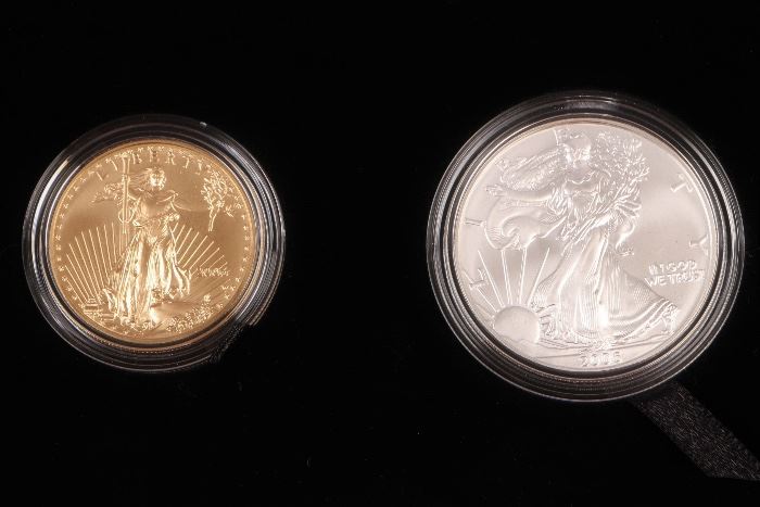 U.S. Mint Gold & Silver American Eagle 20th Anniversary Set With $50 (1oz) Gold Piece