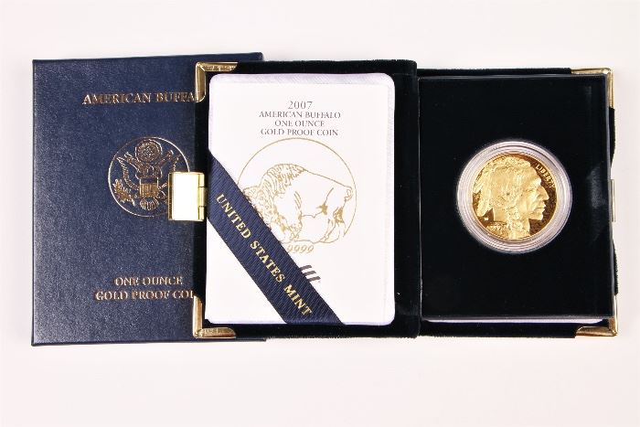 2007 U.S. Mint Gold Proof American Buffalo 1 Oz Bullion $50 Coin
