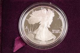 1990 American Silver Eagle Proof Dollar