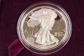 1993 American Silver Eagle Proof Dollar