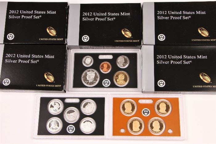 RARE Five 2012 US Silver Proof 14 Coin Set
