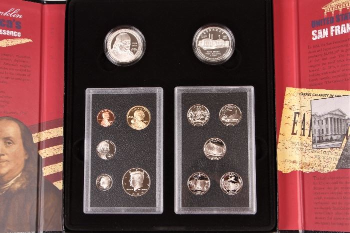 US Proof 12 Coin Set American Legacy Collection With Two Silver Proof Dollars