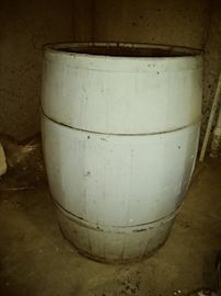 large wooden barrel