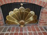 brass fireplace screen