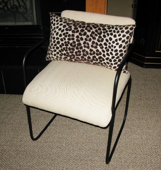 Black frame side chairs, there are 2                                       
BUY IT NOW FOR $ 45.00 EACH 