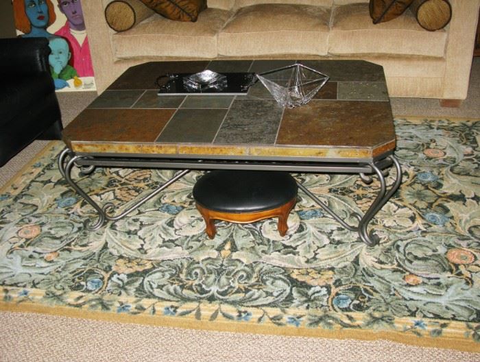 Large slate top coffee table, original price $ 945.00                          BUY IT NOW $ 145.00