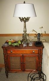 Lane Cane door drawer top side tables, there are 2                
              BUY IT NOW $ 85.00 EACH