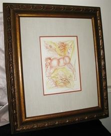 Salvador Dali etching "Pegasus" with COA
