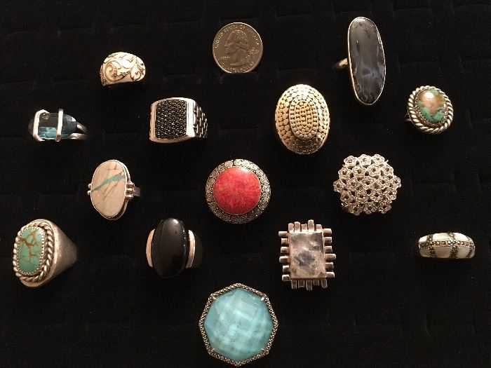 Assorted Sterling Silver rings