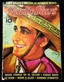 Vintage "Radio Stars" Magazine with Cover Art by Earl Christy- March 1937