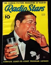 Vintage "Radio Stars" Magazine with Cover Art by Earl Christy- March 1938