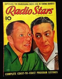 Vintage "Radio Stars" Magazine with Cover Art by Earl Christy- July 1938