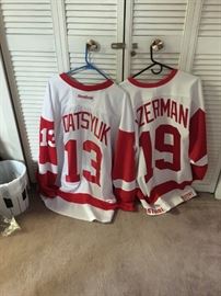 2 authentic Redwings jerseys