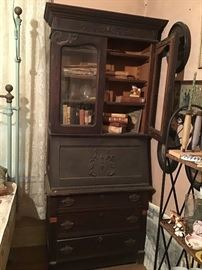 Antique Secretary belonged  to John Egert.  He was a Galveston builder, County Commisioner, and a Mason.   He was deputized during the 1900 Storm