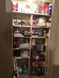 Pantry with Aluminum Cookware, etc