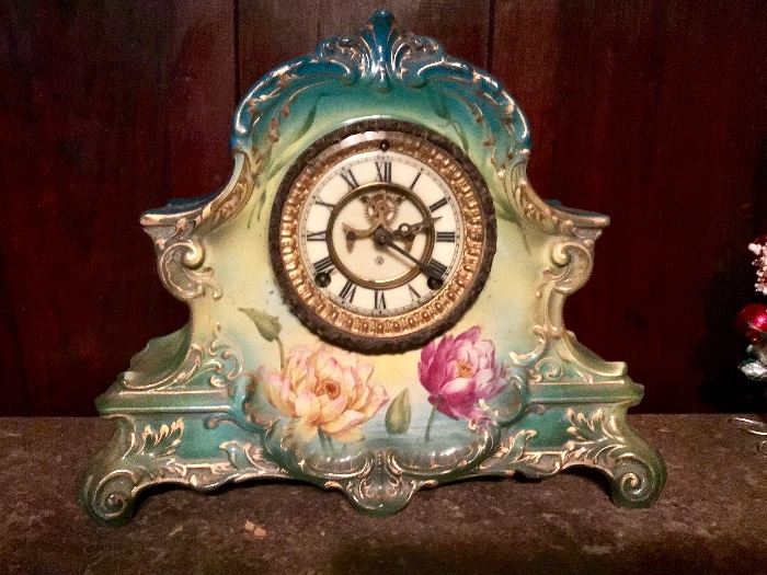 Clock was purchased in Shreveport Louisiana many many years ago. Ansonia Royal Bonn Porcelain
