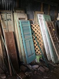 Lots of Vintage Shutters of Varying Sizes