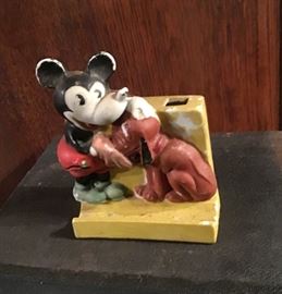 Early pie eyed Mickey Mouse Toothbrush Holder