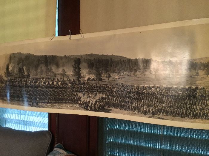 1918 Large panoramic photo of Gila Forest Camp        N. Mexico 109th. Approx 58 inches long