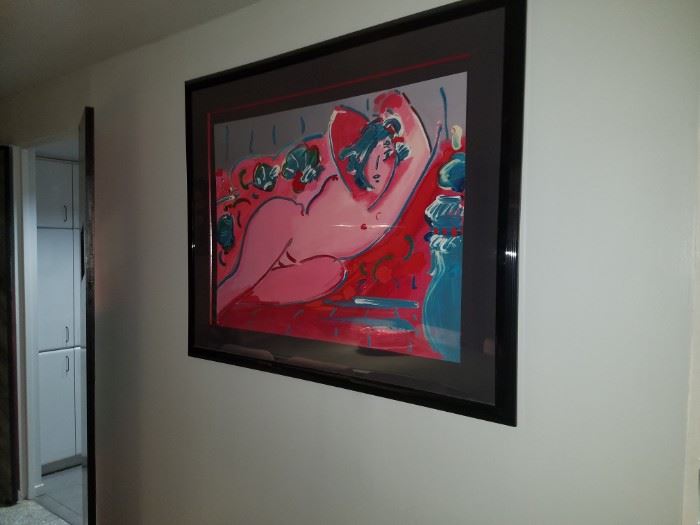 Authentic Peter Max " Reclining In Red" Come with Authentic paper work from Hanson  Art Galleries                 Asking Price: 18k