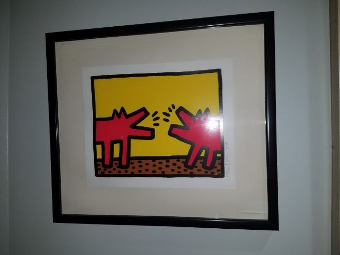OFFER ACCEPTED! AWAITING PAYMENT Authentic Keith Haring Barking Dogs 178/200     1987           Mint Condition Comes with authenticity paper work.     From Martin Lawrence Galleries   Asking Price $ 32k   We are open to offers, and fully aware of the last few that have sold since 2012.  Please email or text inquires. 
