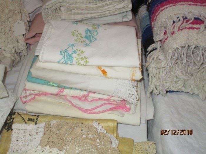 Embroidered pillowcases and other cases