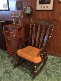 Rocker and swivel bookstand/table