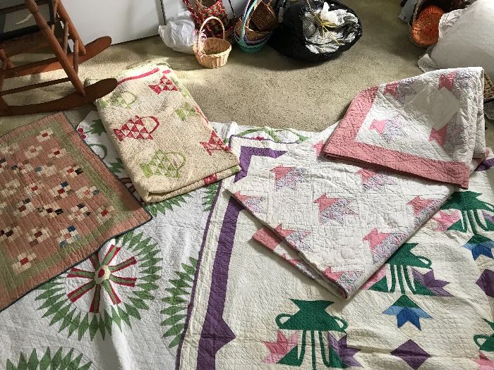 Quilts in fair to good condition
