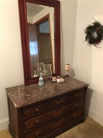 Red Marble top dresser