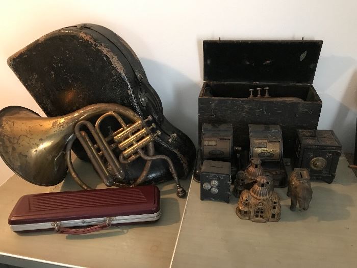 Antique banks, antique instruments