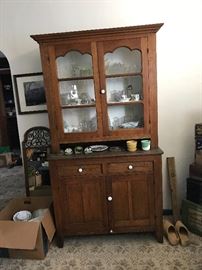 Antique cupboard - 2 pieces
