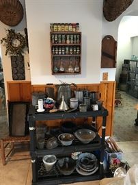 Enamelware and metal kitchen items