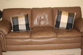 Ethan Allen leather sofa.