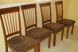 Four dining chairs.