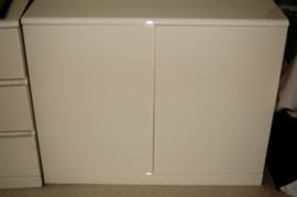 white two door cabinet.
