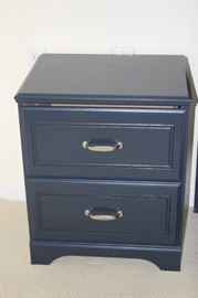 Midnight blue night stand.