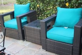 Three piece conversation set, some damage.