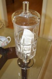 Lead crystal drinks dispenser.