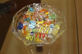 Glass candies.