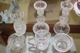 Selection of Waterford crystal.