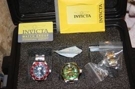Two Invicta mens watches.