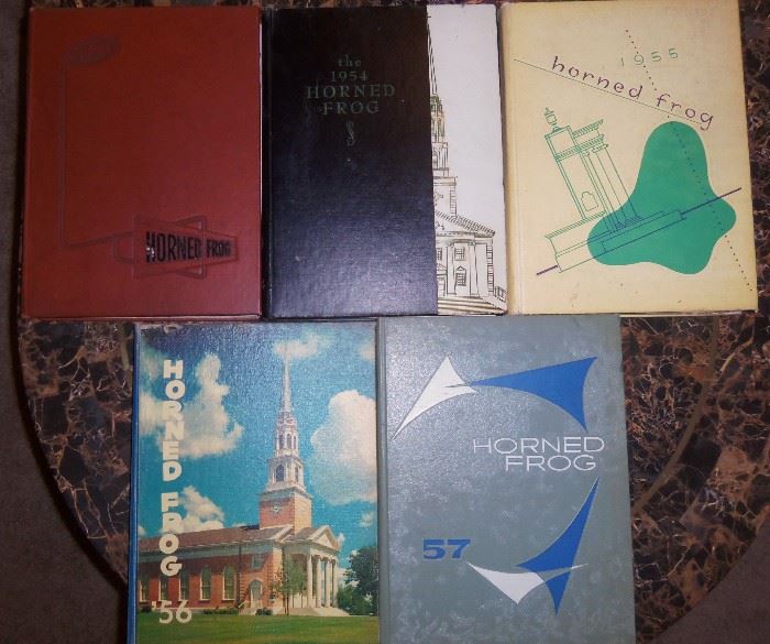 horned frog annuals yearbooks vintage