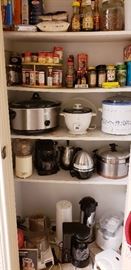 small kitchen appliances spices food