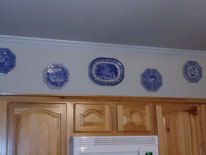 Spode Blue Room Sutherland Collection plates and platter